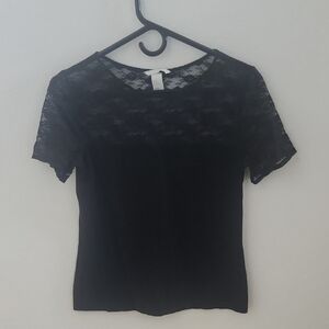 H&M Black Lace Blouse